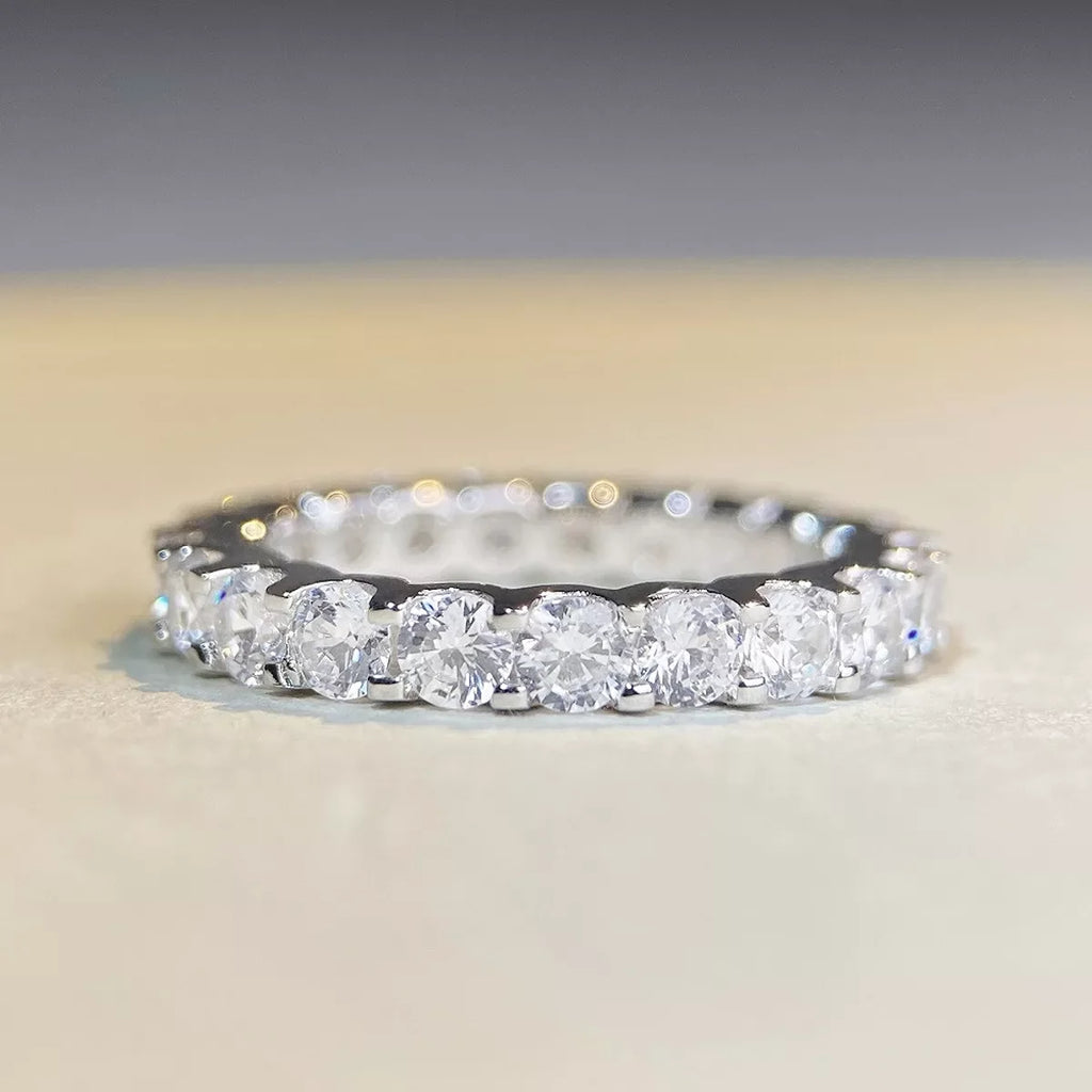925 Sterling Silver Moissanite Ring