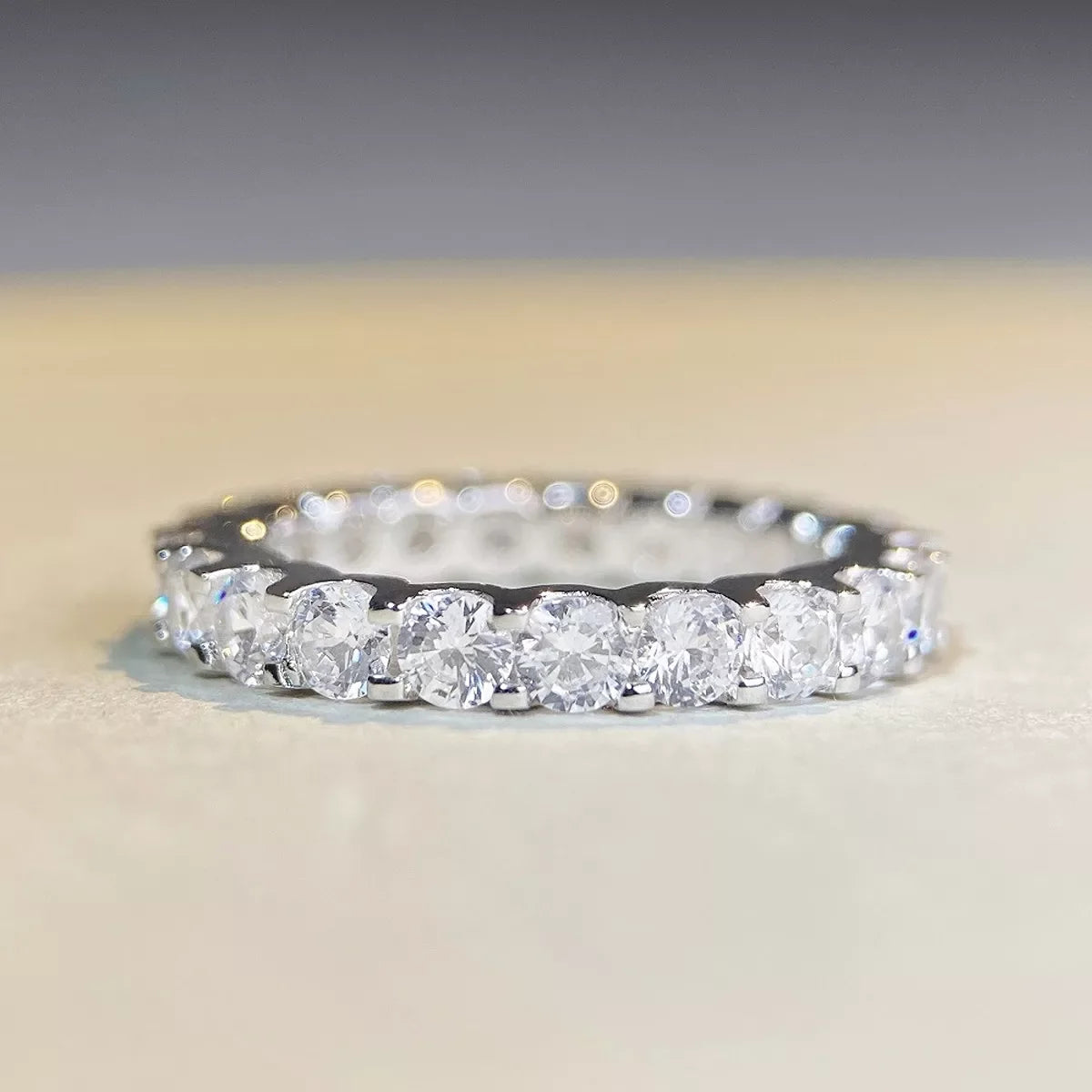 925 Sterling Silver Moissanite Ring