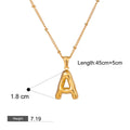 18K gold birthstone with letter design exquisite and dazzling necklace