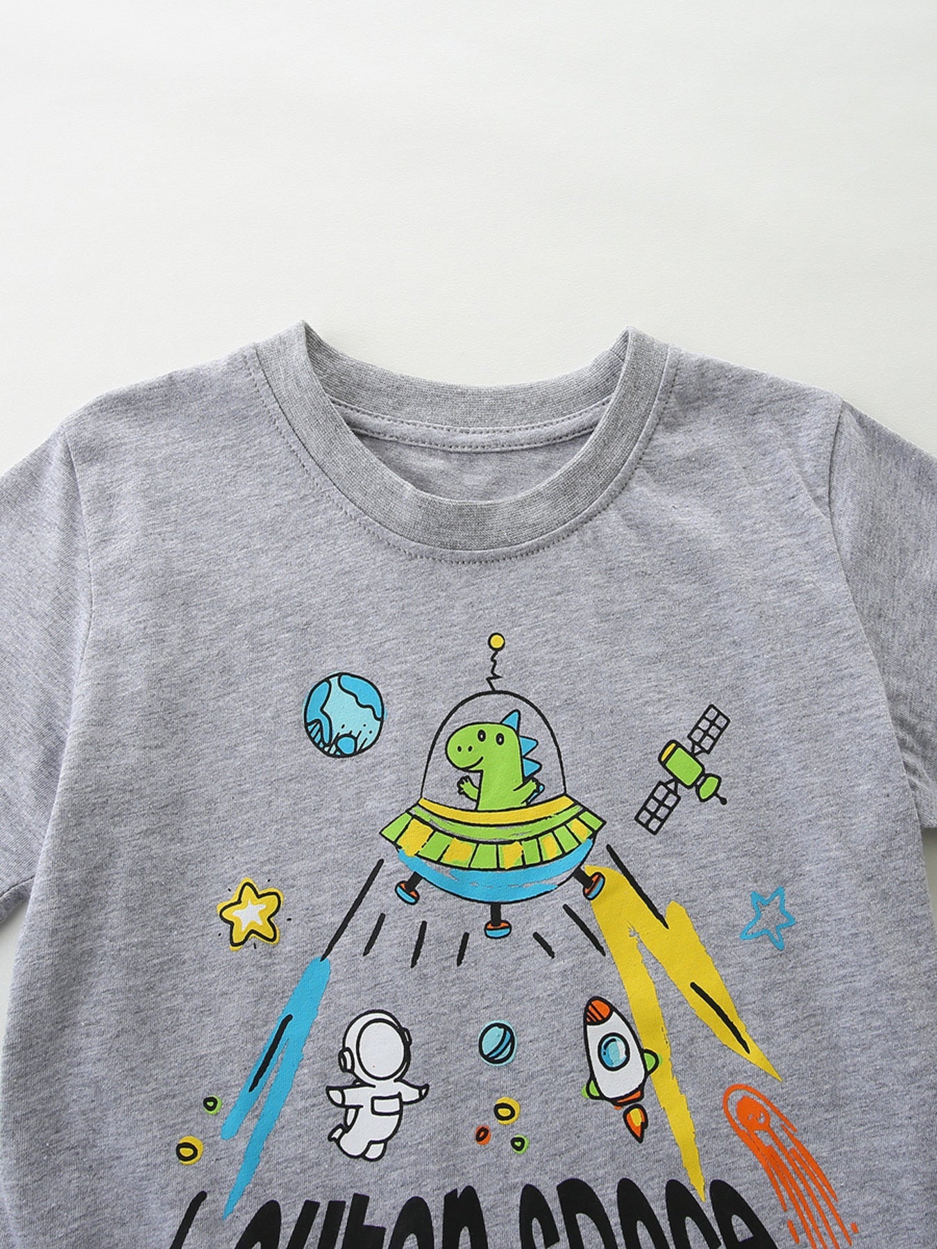 Children's Outer Space Graphic Short Sleeve T-Shirt