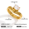 Two Tone Zircon Ring Collection