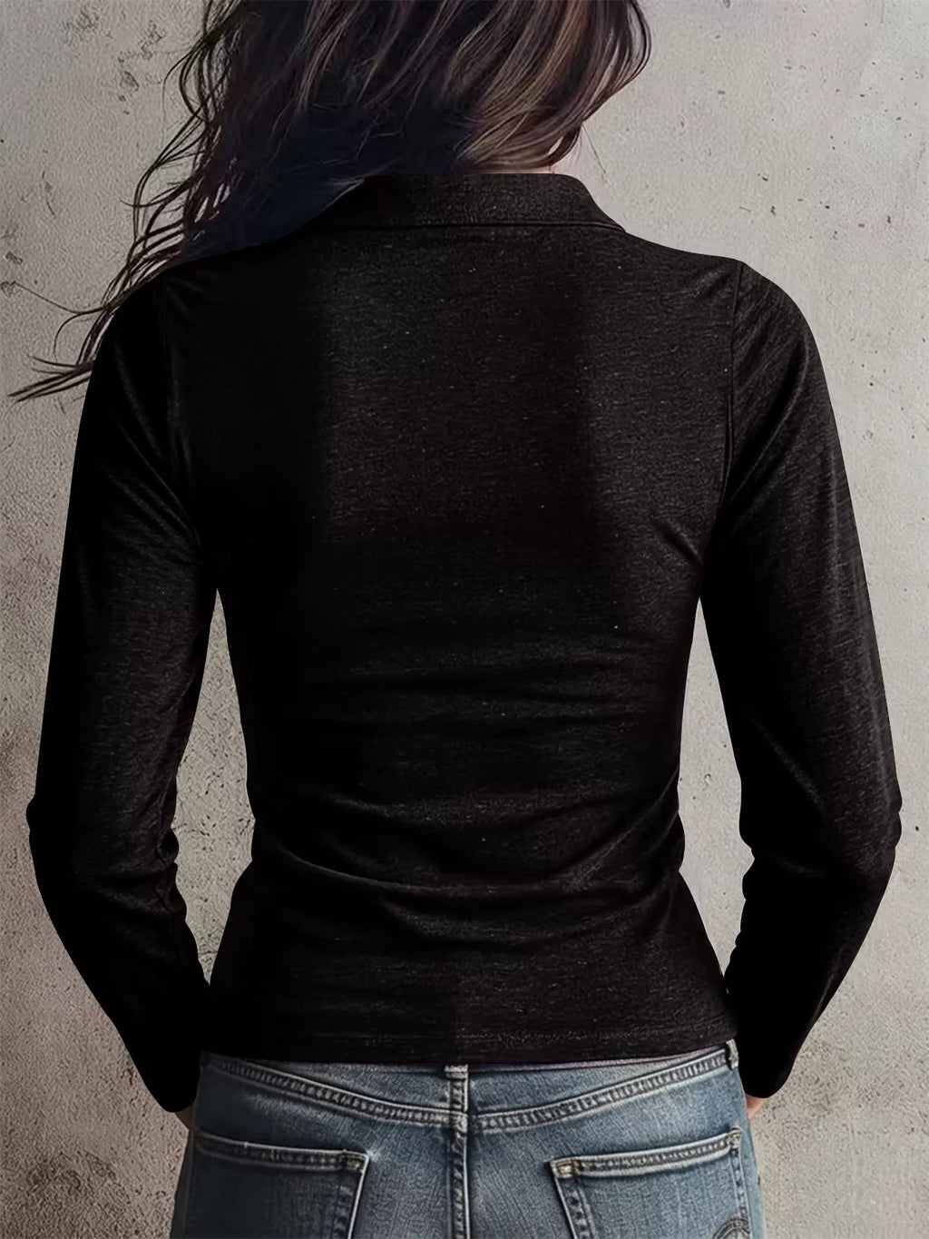 Slim Fit Long Sleeve Quarter-Zip T-Shirt