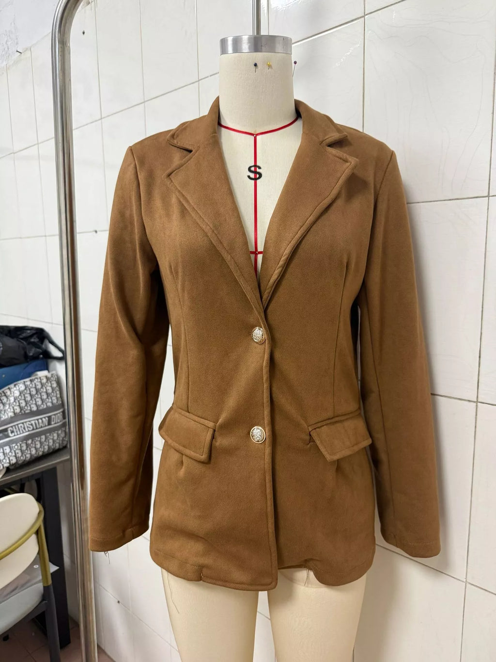 Single-Breasted Lapel Collar Blazer