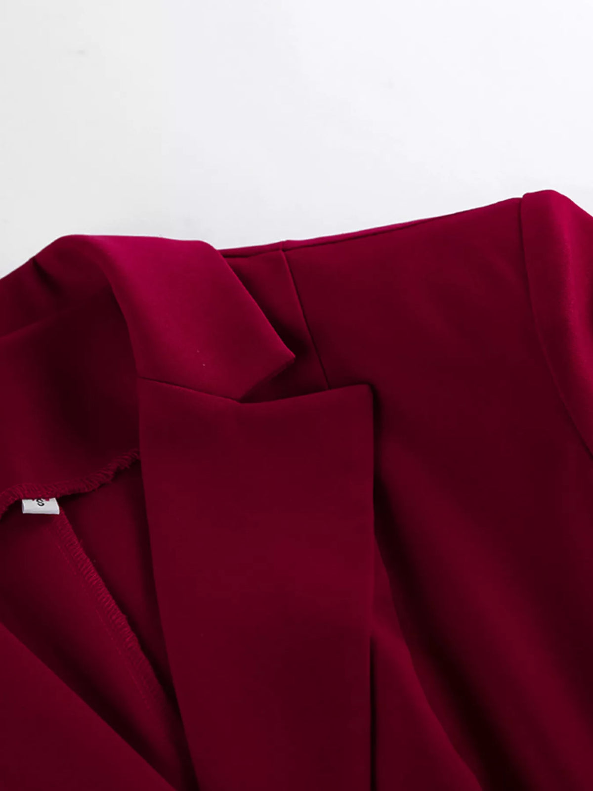 Lapel Collar Blazer and Wide-Leg Pants Set