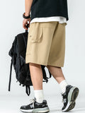 Men's Plus Size Drawstring Shorts with Pockets