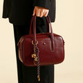Leather Top Handle Handbag