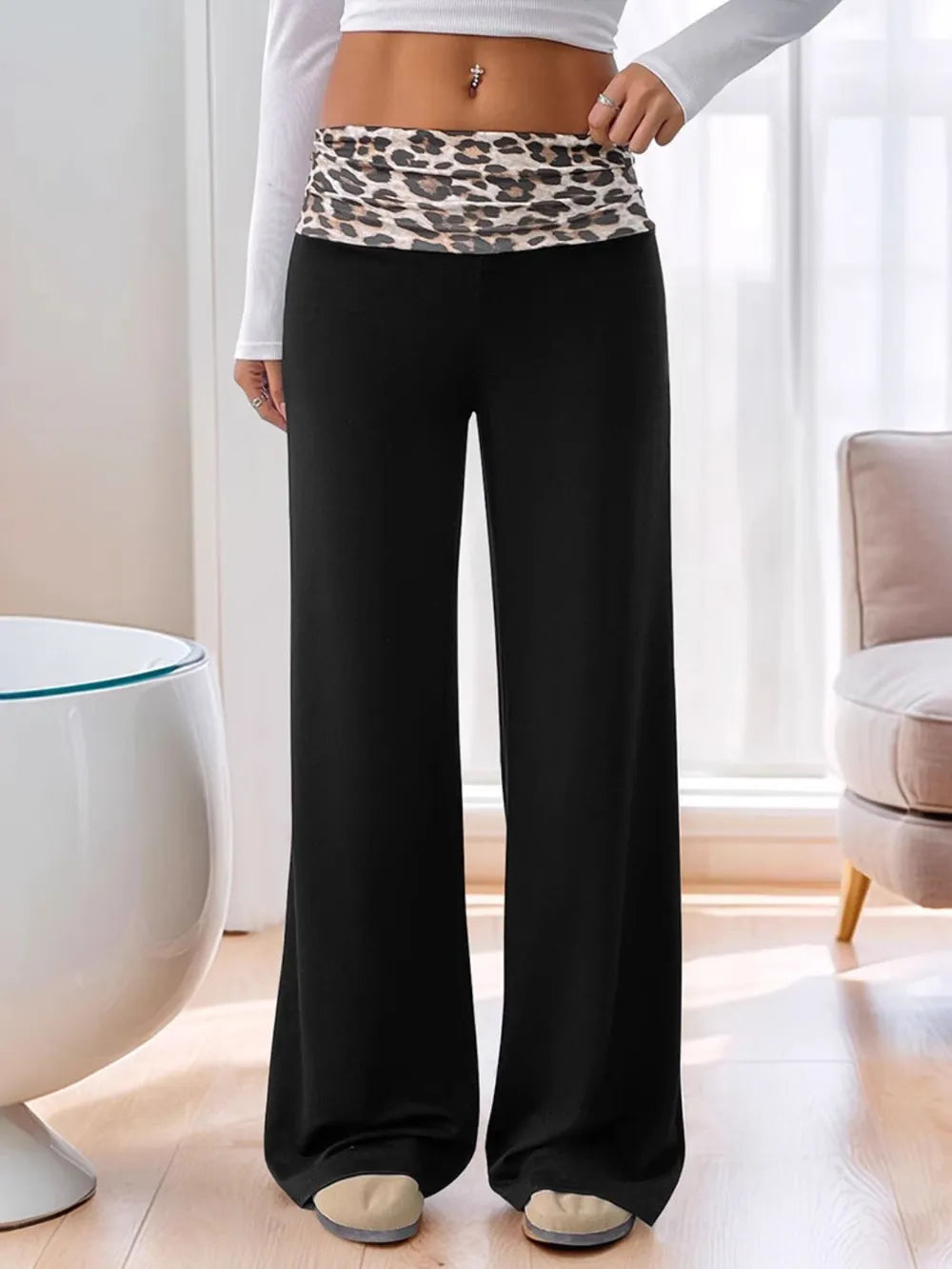 High Waist Leopard Pants