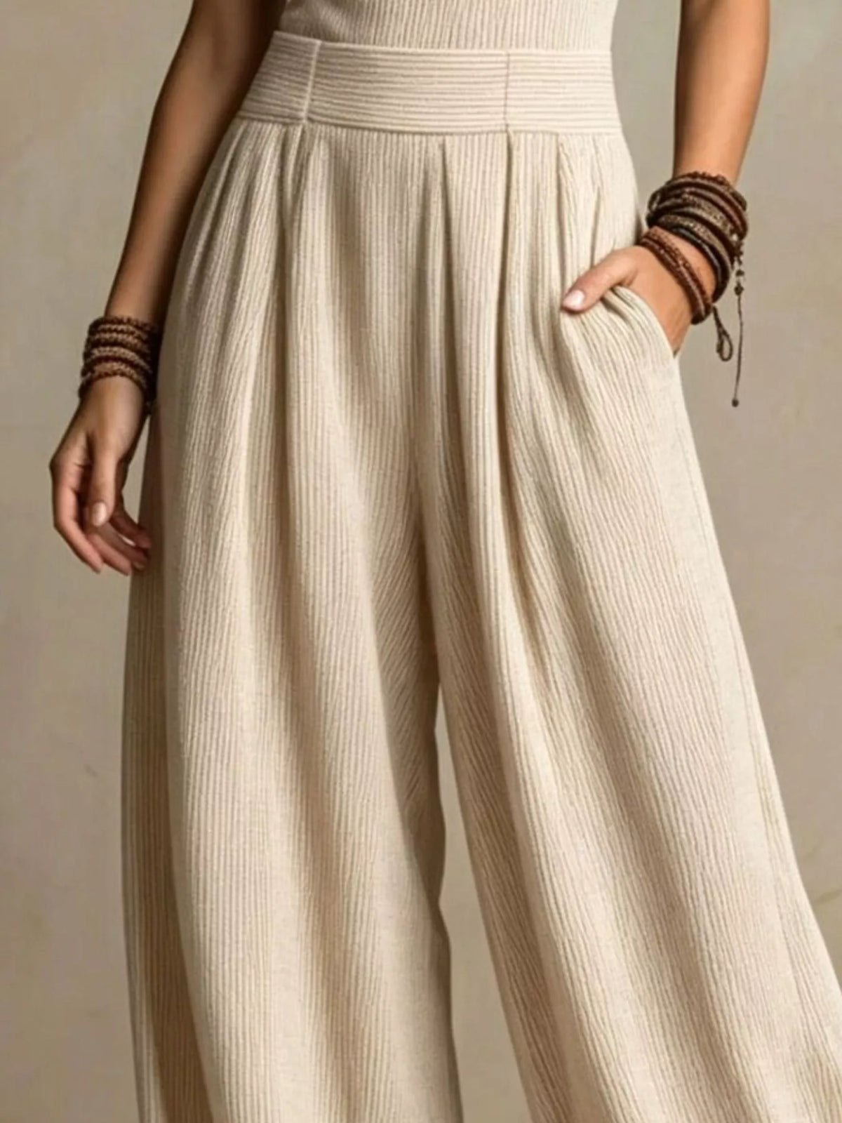 Full Size Halter Neck Wide-Leg Jumpsuit Plus Size