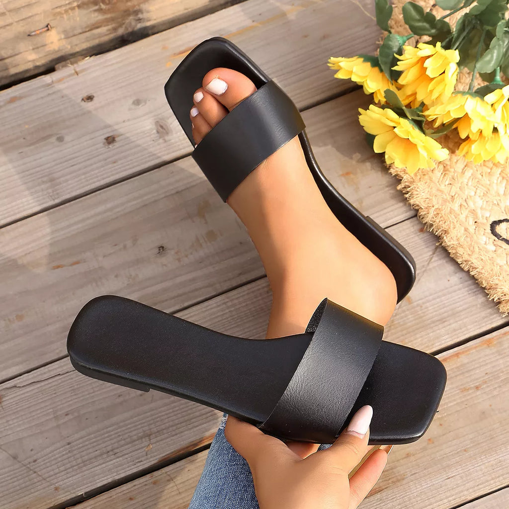 Open Toe Flats Sandals