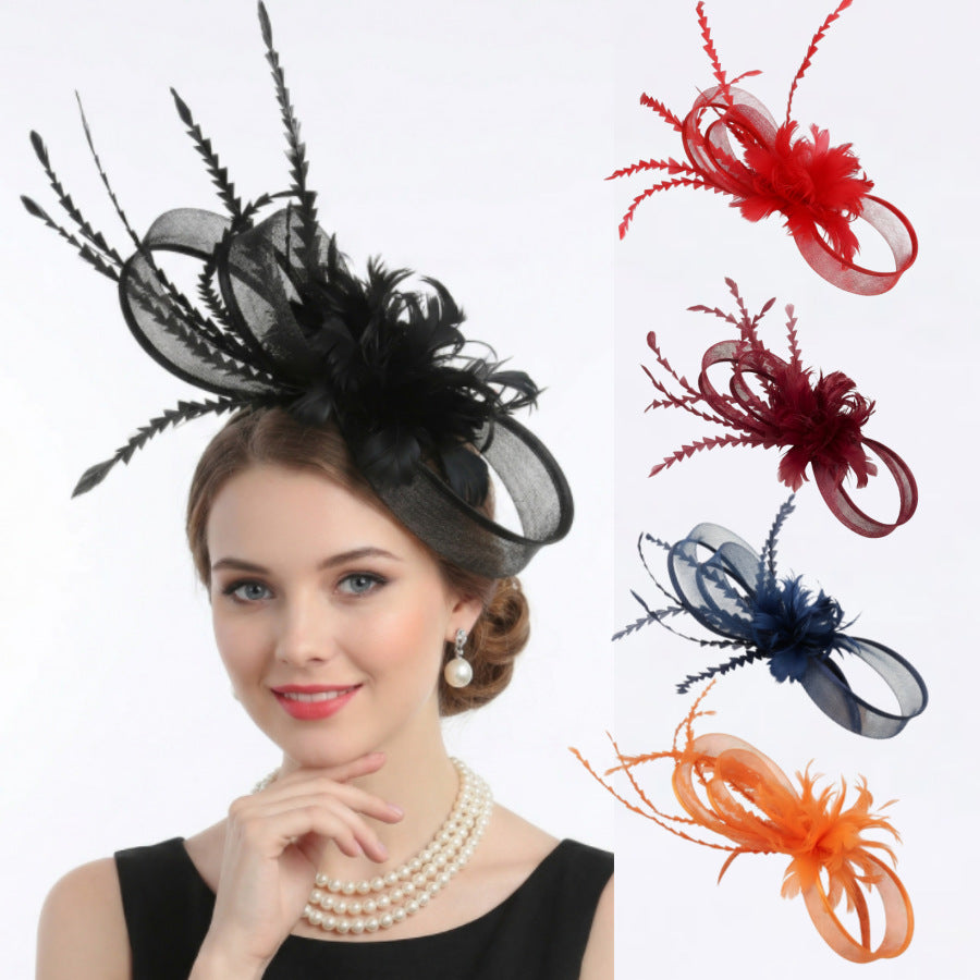 Creative Retro Elegant Green Feather Hair Accessory