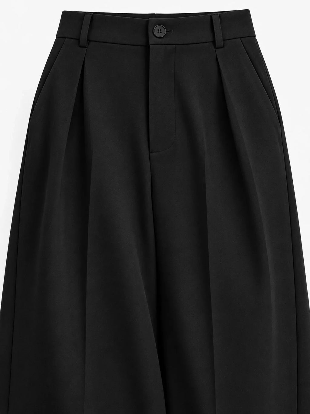 High-Waisted Pleated Wide-Leg Pants