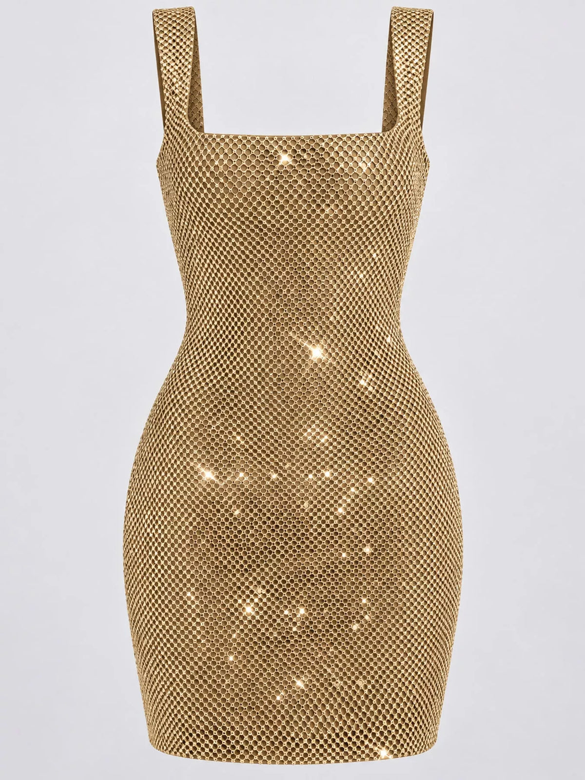 Backless Rhinestone Embellished Bodycon Mini Dress