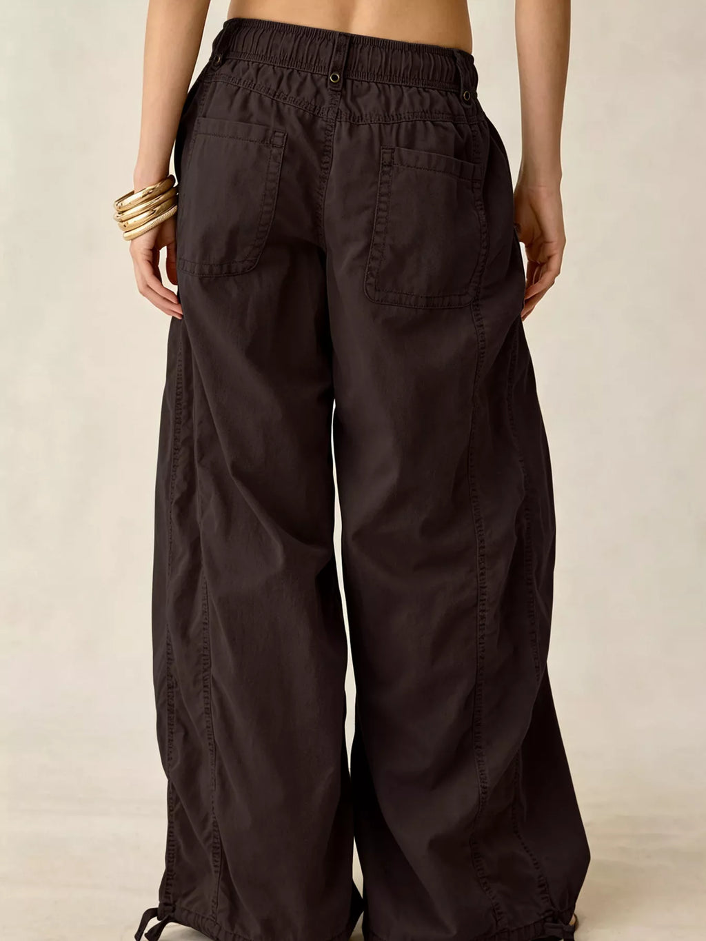 High-Waisted Cargo Wide-Leg Pants