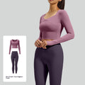 Seamless Long-sleeve Yoga Set Fitness Wear