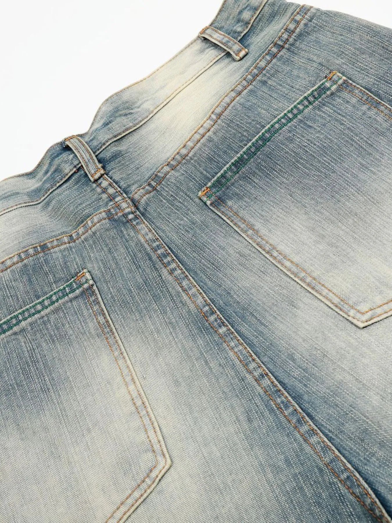 Men's Wash Wide-Leg Denim Shorts