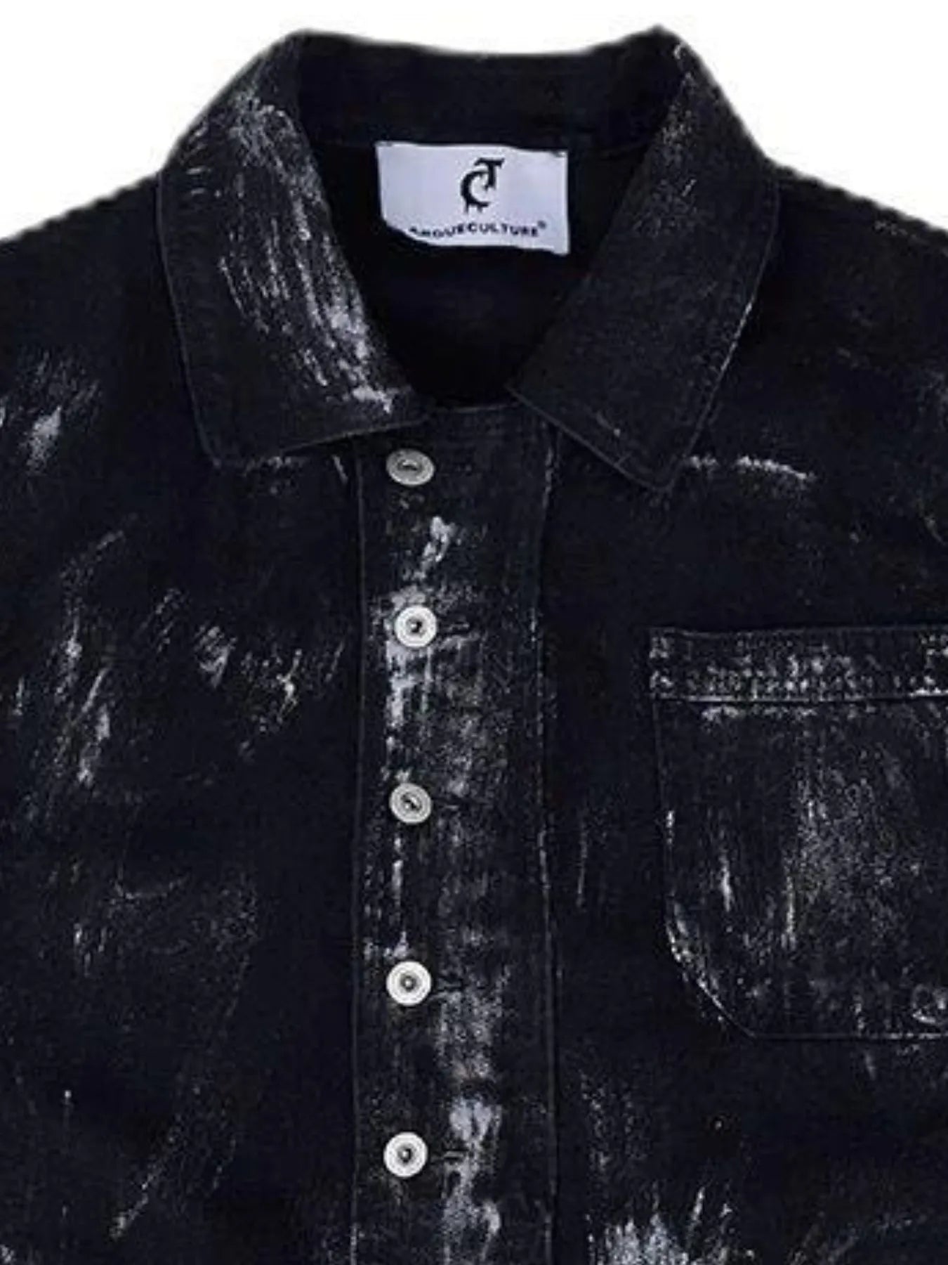 Men's Plus Size Button Up Long Sleeve Denim Jacket