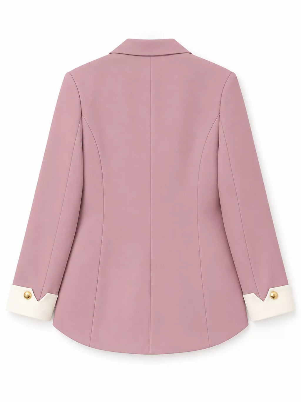 Full Size Single-Breasted Blazer with Gold Button Accents Plus Size