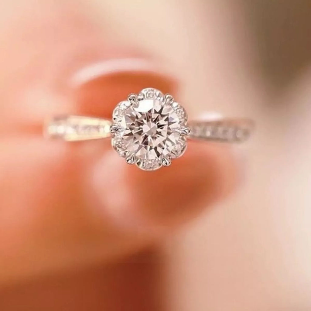 1 Carat 925 Sterling Silver Moissanite Ring