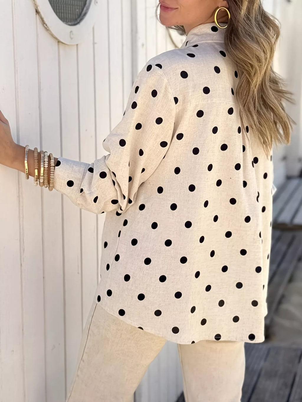 Polka Dot Button Up Shirt