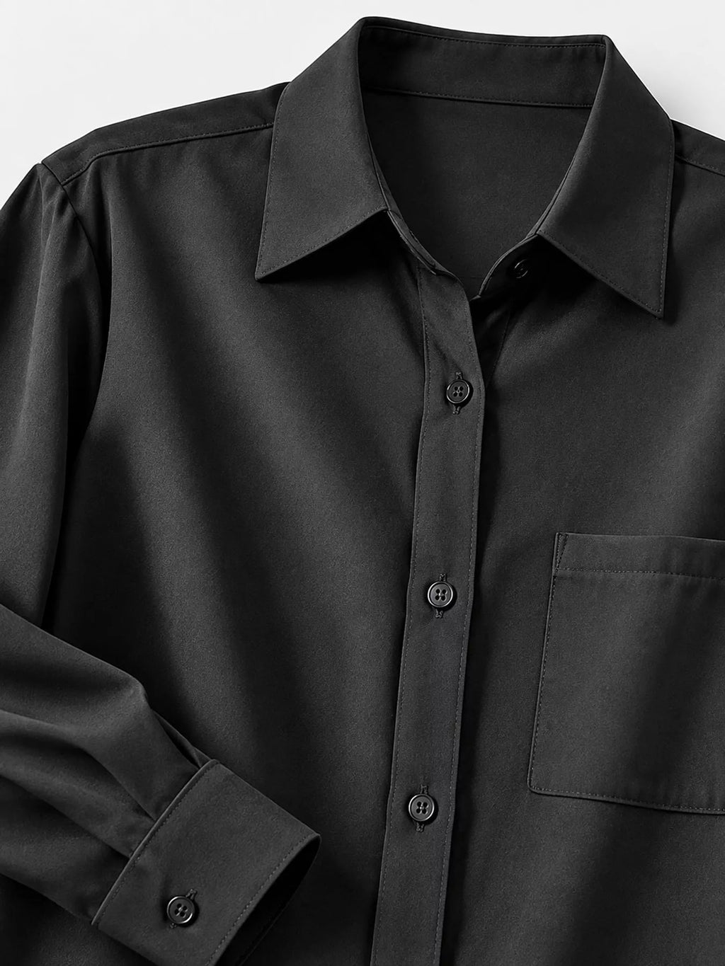 Full Size Button Up Long Sleeve Shirt Plus Size