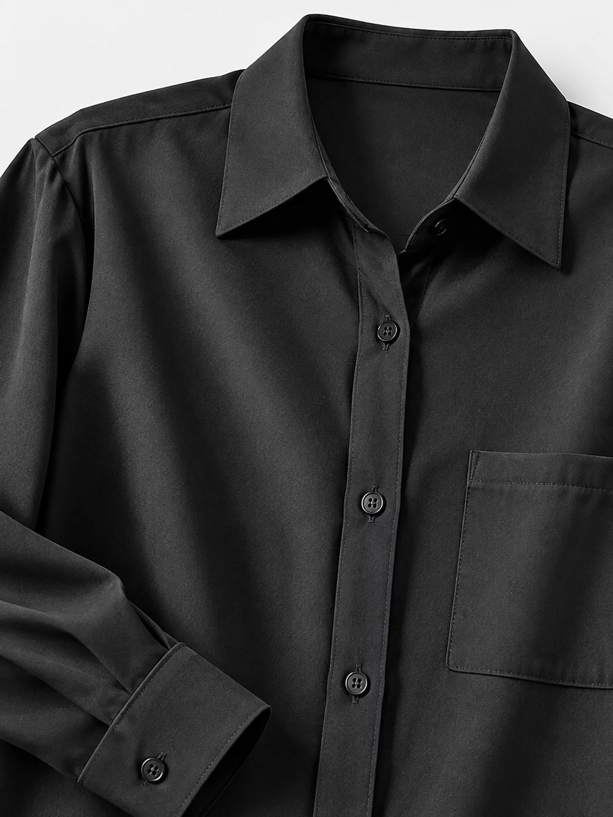 Full Size Button Up Long Sleeve Shirt Plus Size