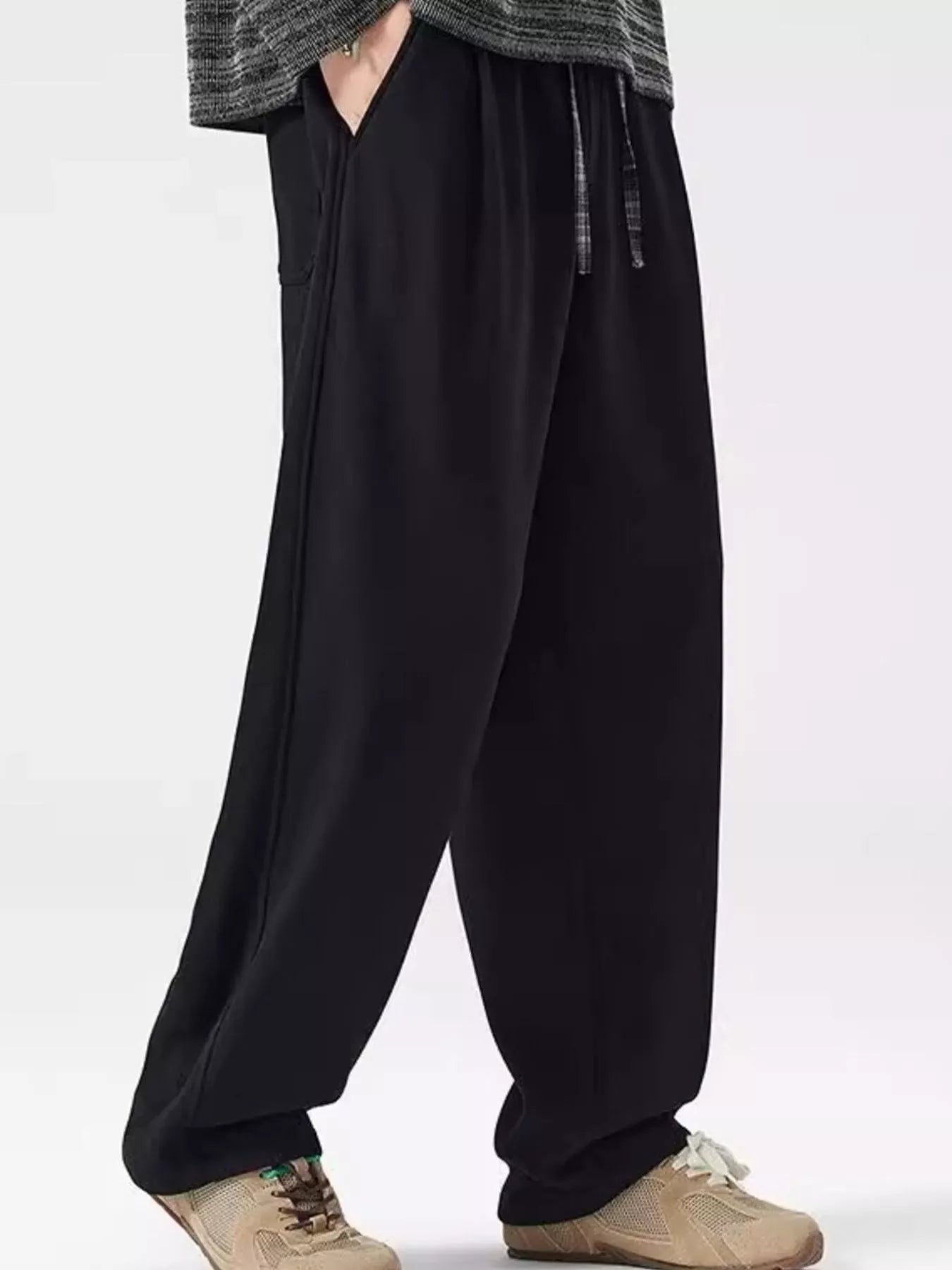 Men's Plus Size Loose Fit Drawstring Casual Pants