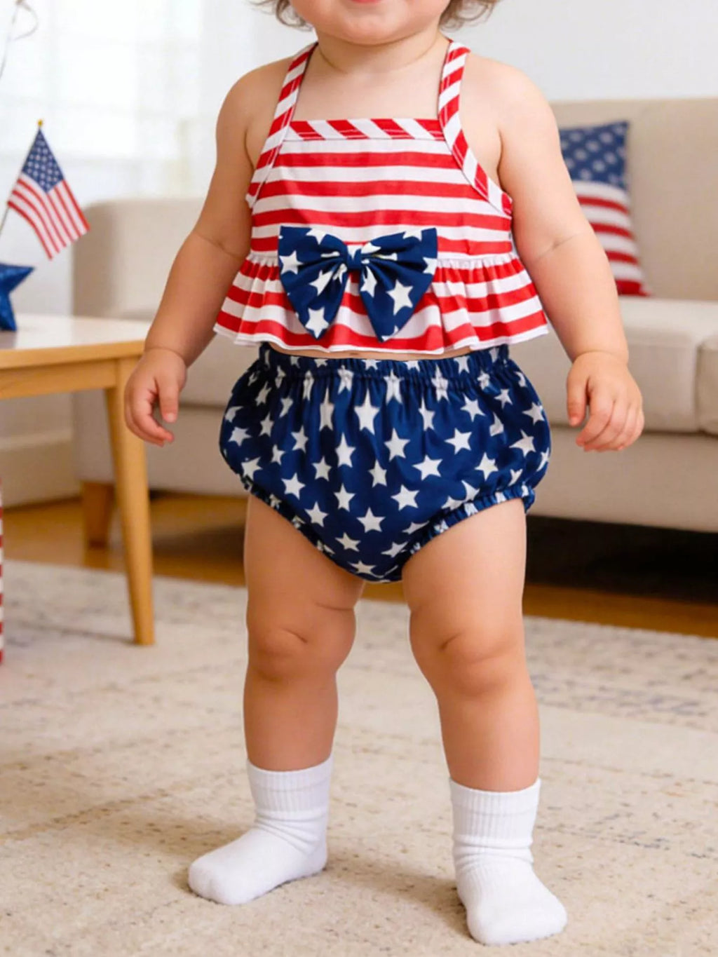 Children's Patriotic Star-Spangled Outfit Set