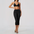 Womens Tight-Fitting Quick-Drying High-Waisted Capris Yoga Wear