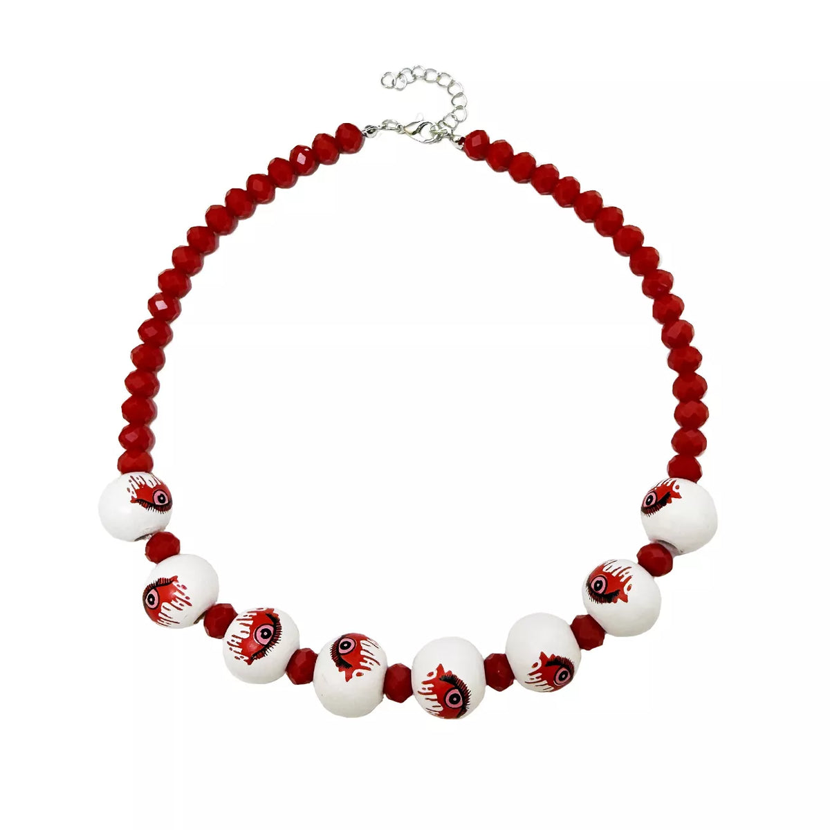 Halloween Eyeball Beaded Necklace