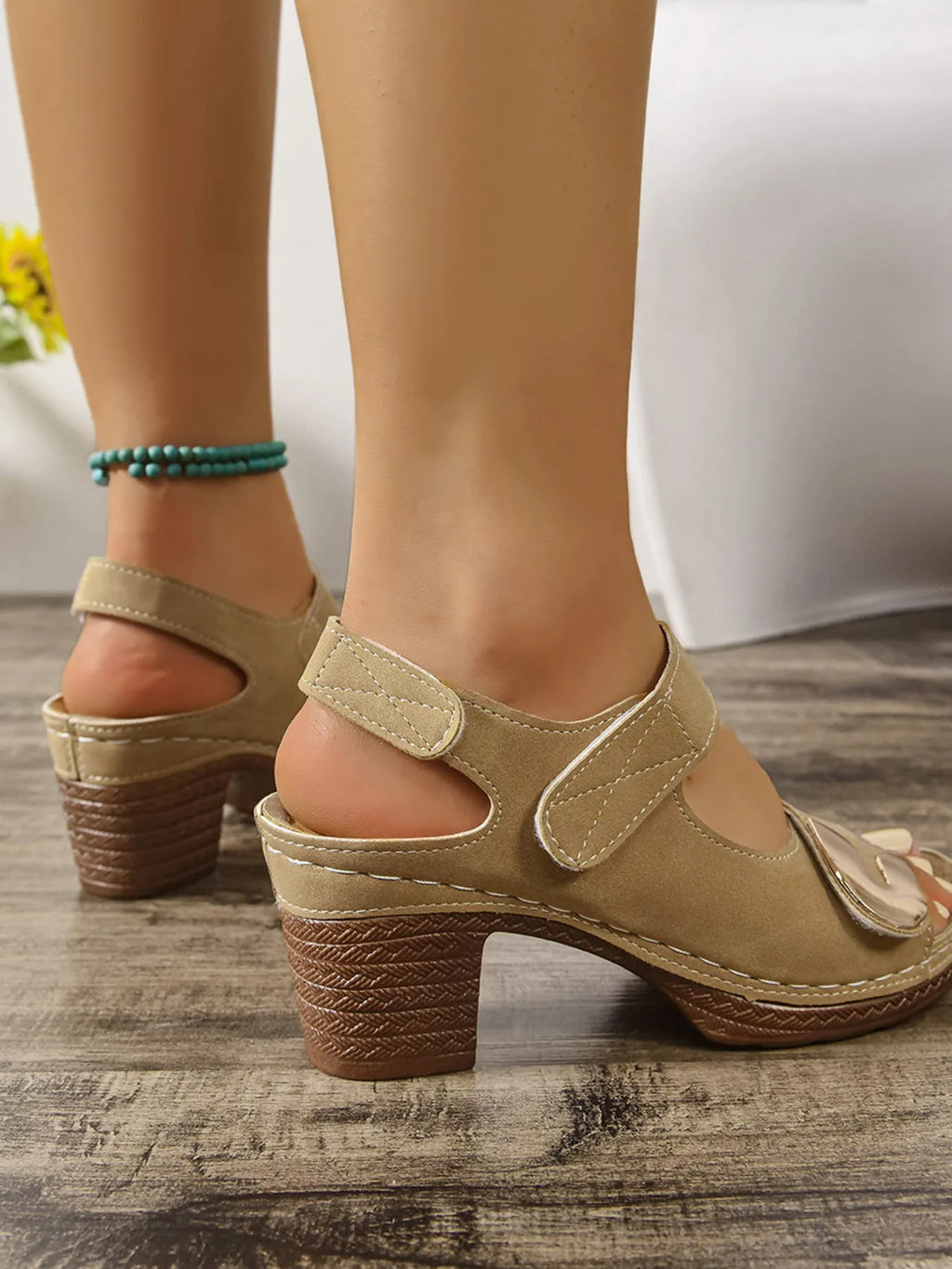 Open Toe Block Heel Sandals