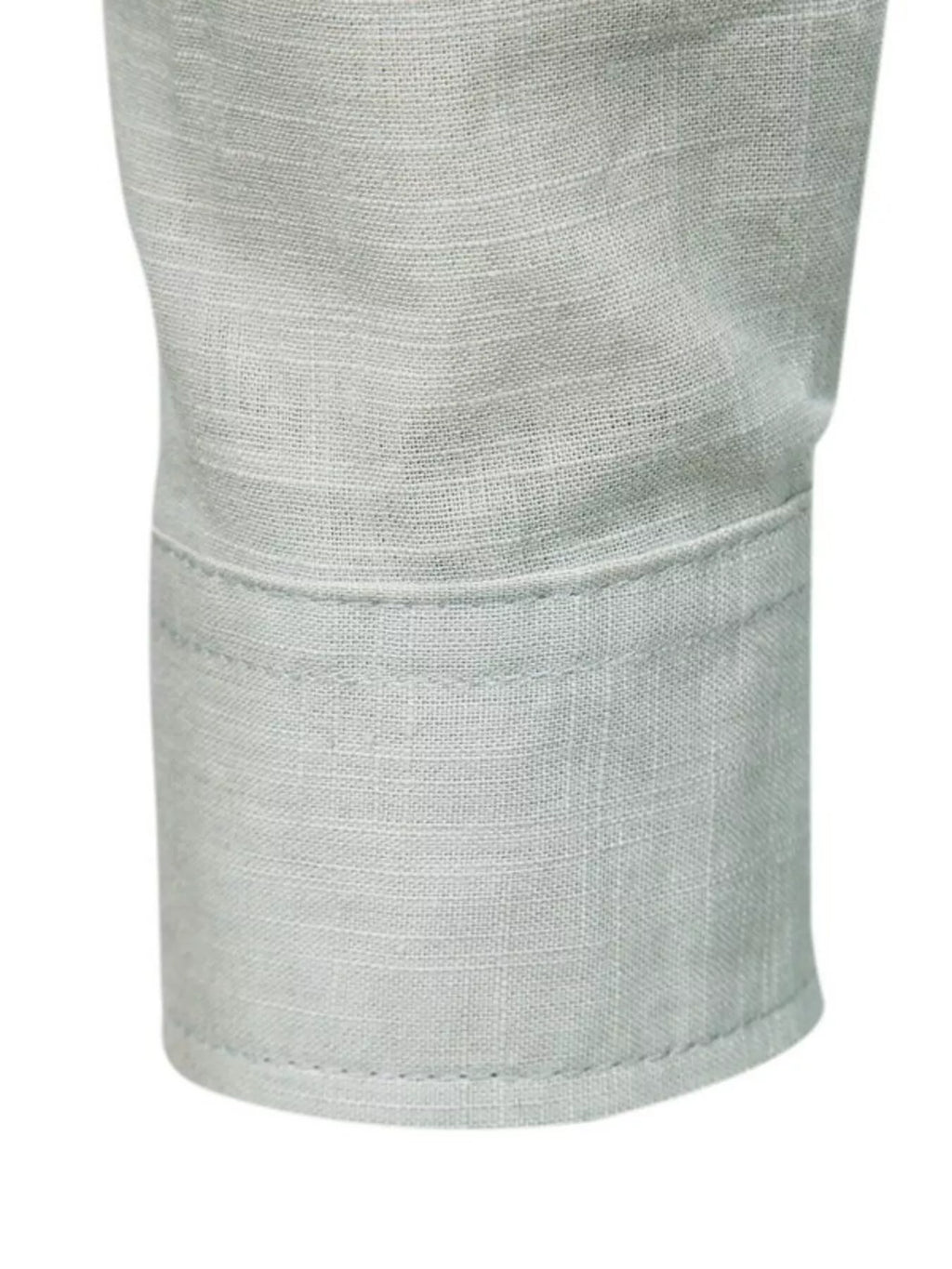 Men's Plus Size Casual Mandarin Collar Button-Up Shirt