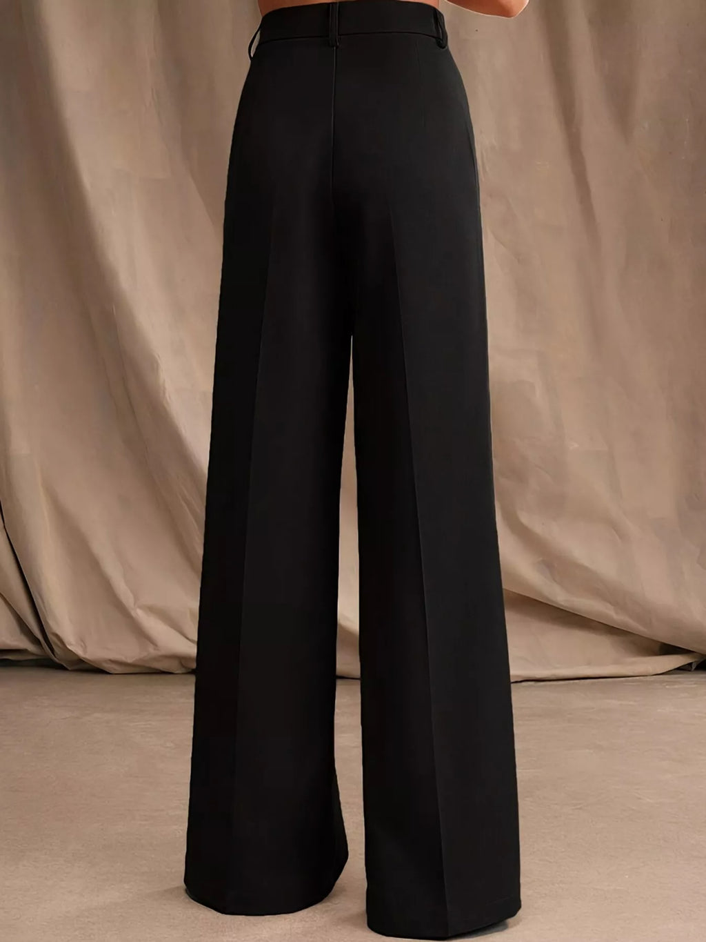 High-Waisted Pleated Wide-Leg Pants