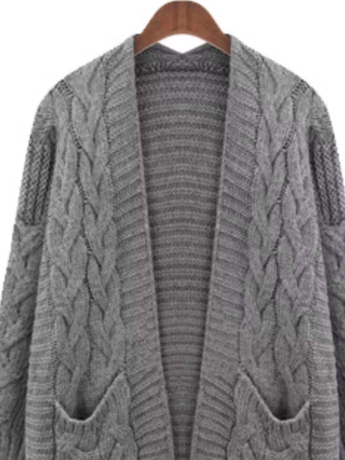 Chunky Knit Open Front Cardigan