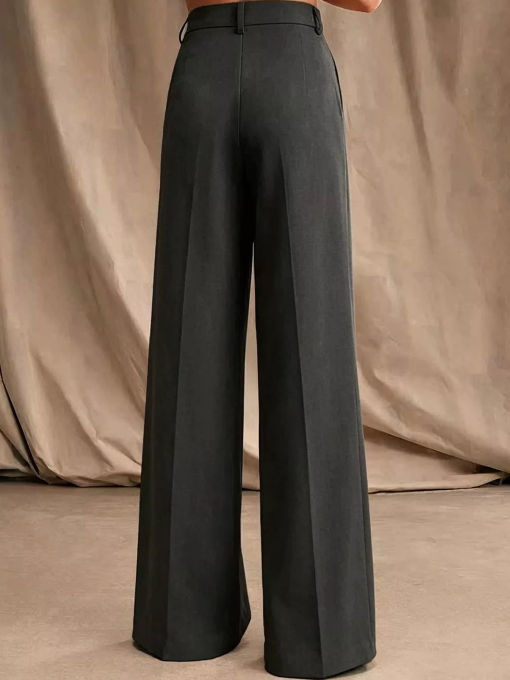 High-Waisted Pleated Wide-Leg Pants