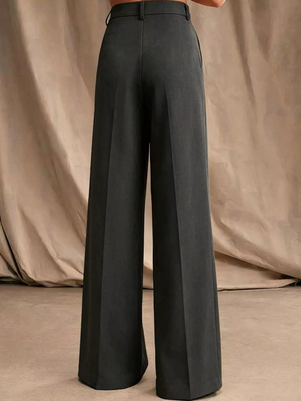 High-Waisted Pleated Wide-Leg Pants