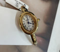 Lady's Rose Gold Diamond Bezel Luxury High-end Niche Design Oval Bracelet Watch