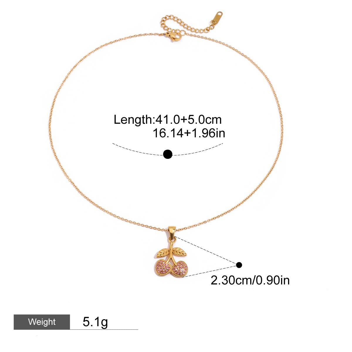 18K Gold Cherry Shaped Gemstone Beautifully Designed Dazzling Necklace Ring Set