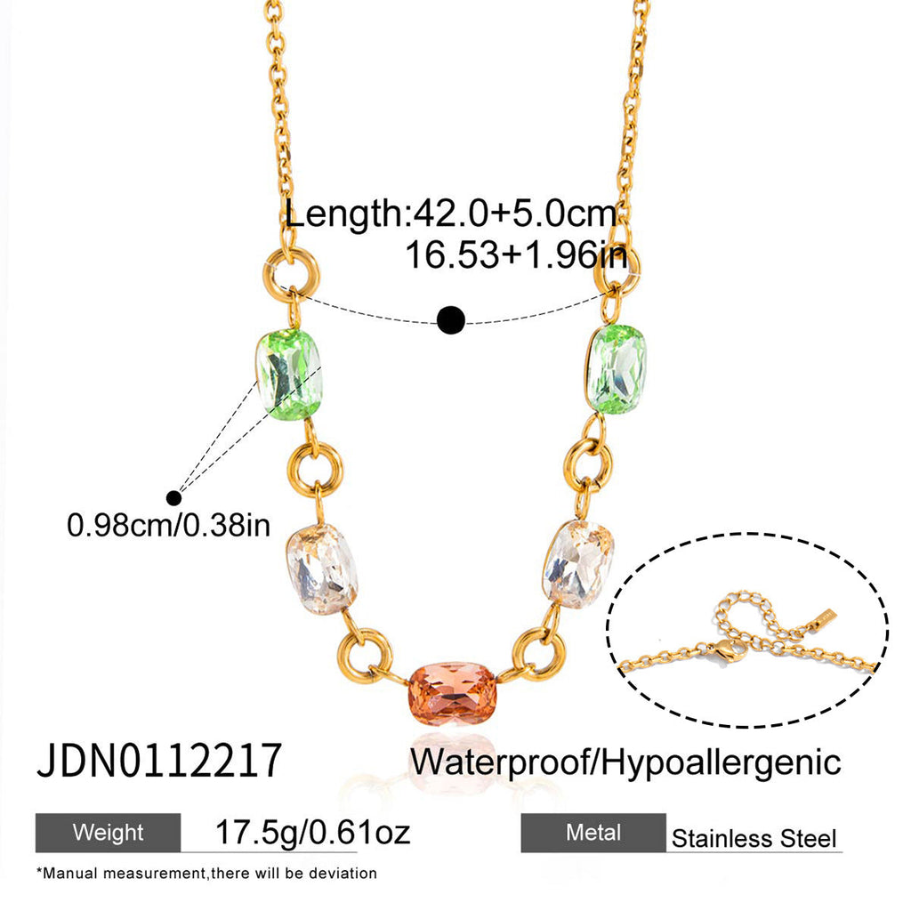 Rainbow Zircon Necklace