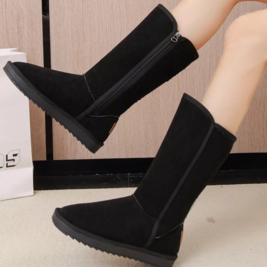 Knee-High Boots with Zipper