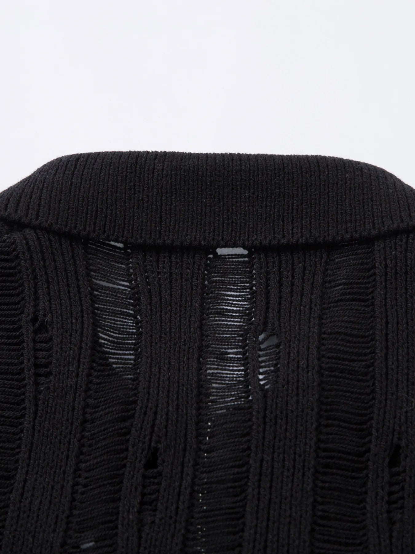 Men's Zip Up Openwork Cardigan