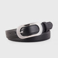 Silver Buckle Leather Belt