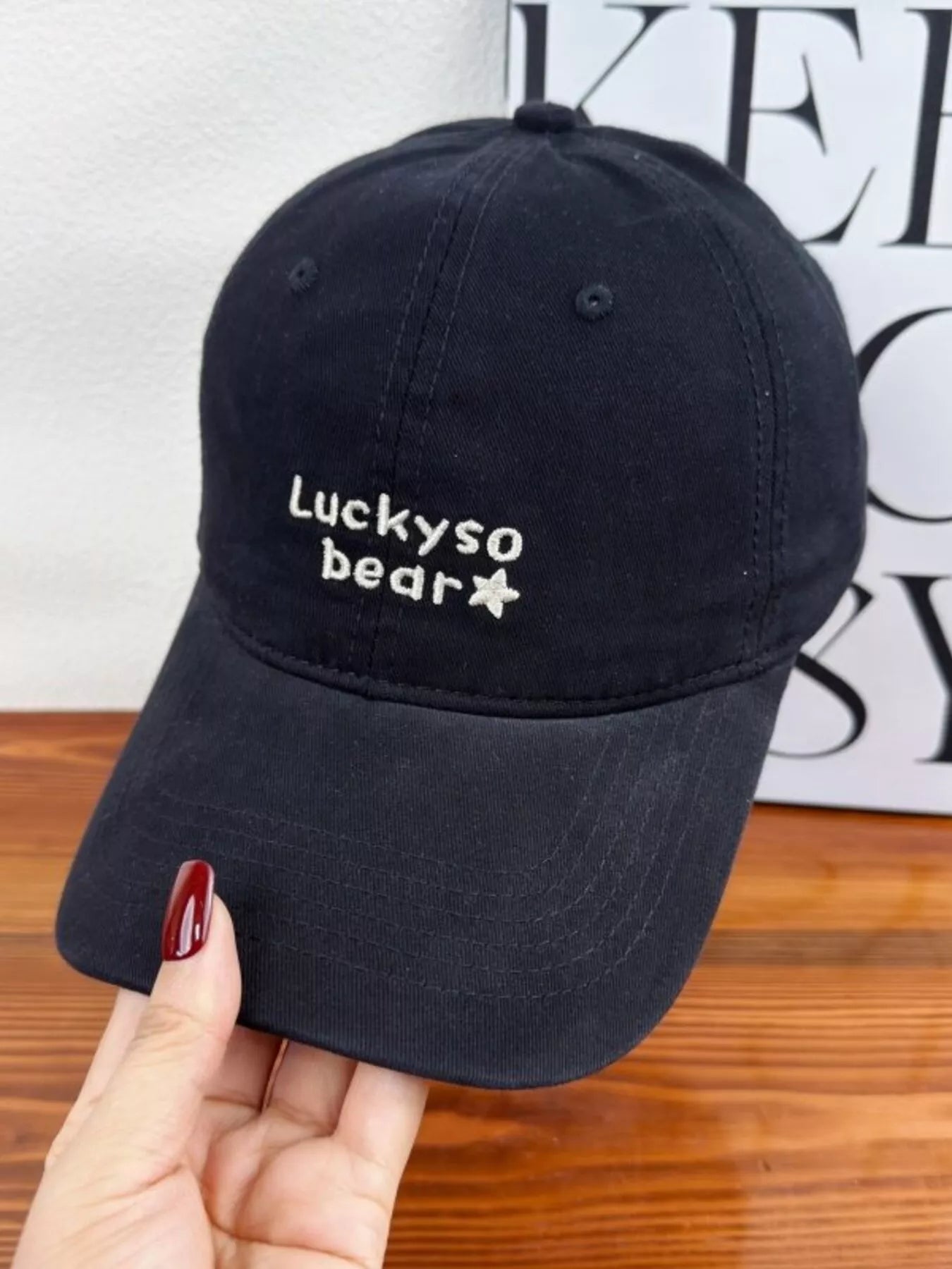 Luckyso Bear Embroidered Baseball Cap