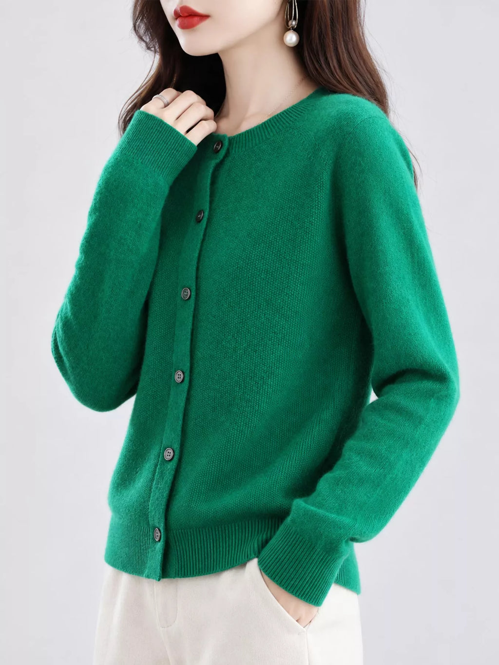 Button-Down Long Sleeve Cardigan