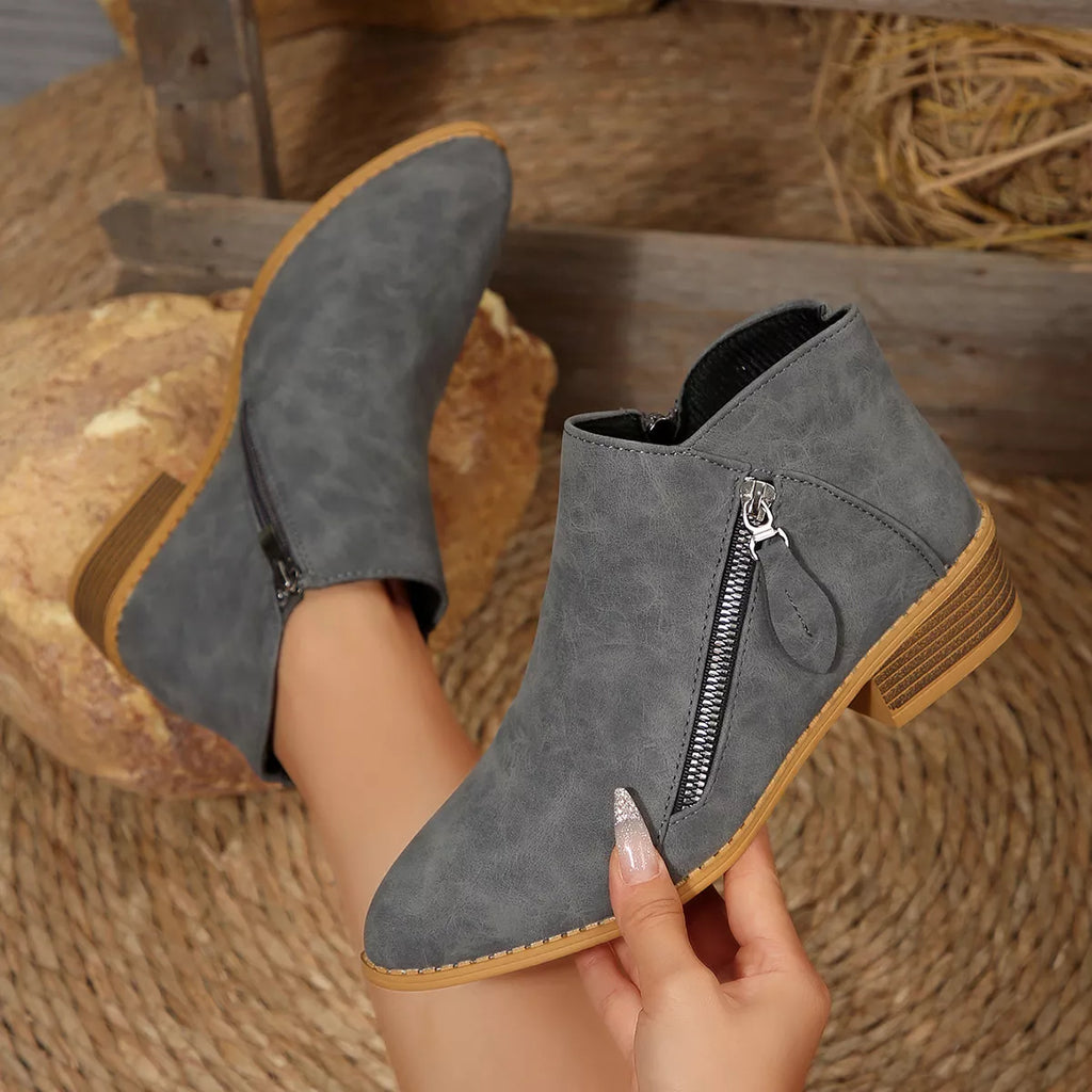 Block Heels Ankle Boots