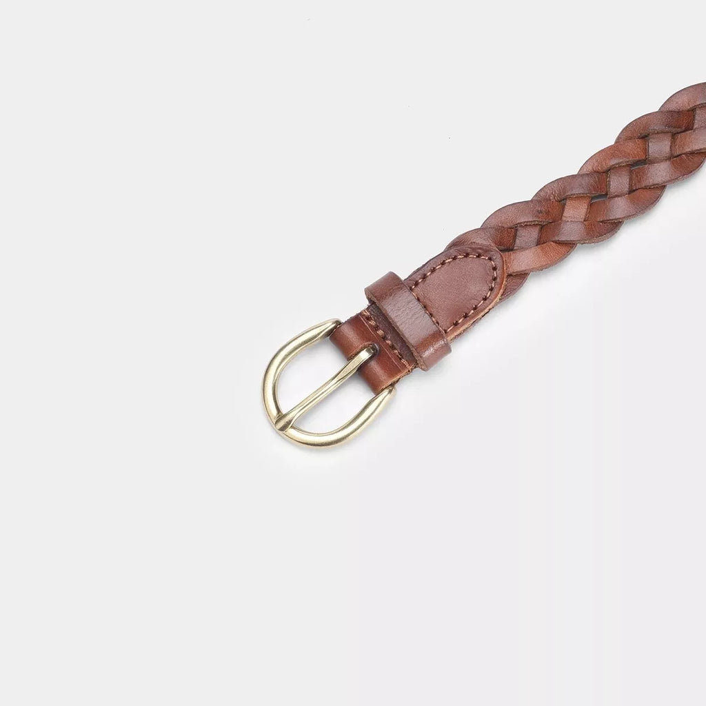 Cowhide Braided Leather Belt