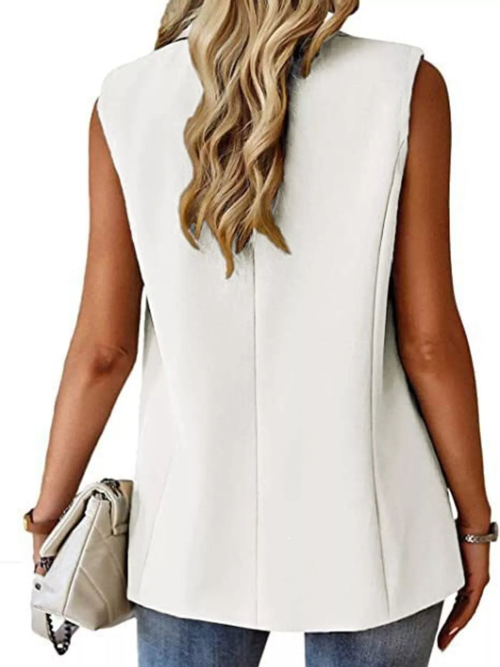 One Button Blazer Vest
