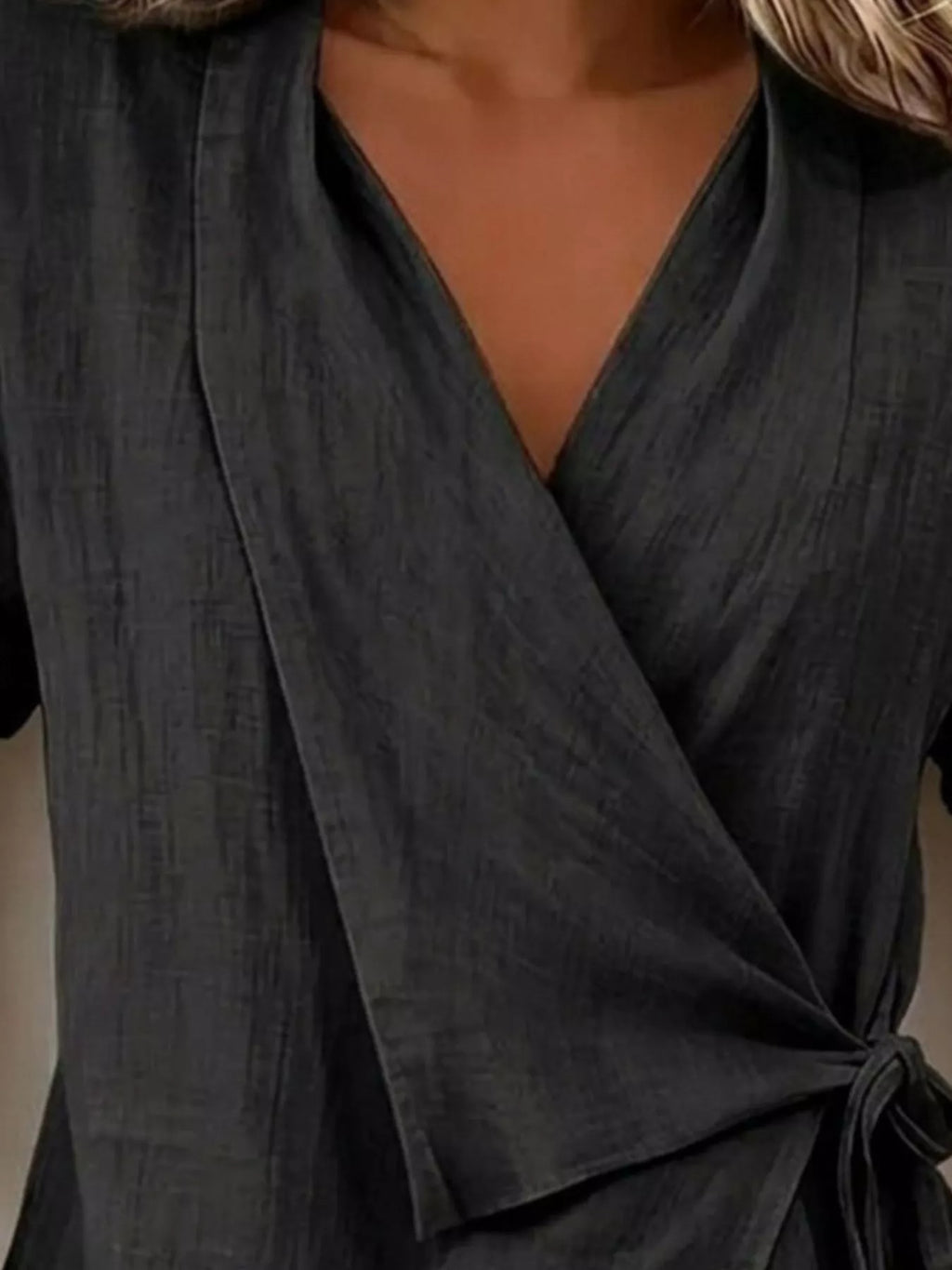 Tie-Side Detail Wrap Top