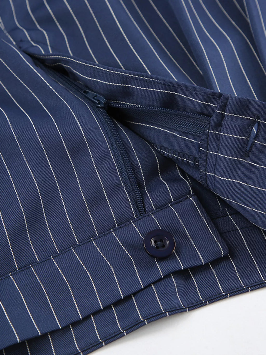 High-Waisted Pinstripe Wide-Leg Pants