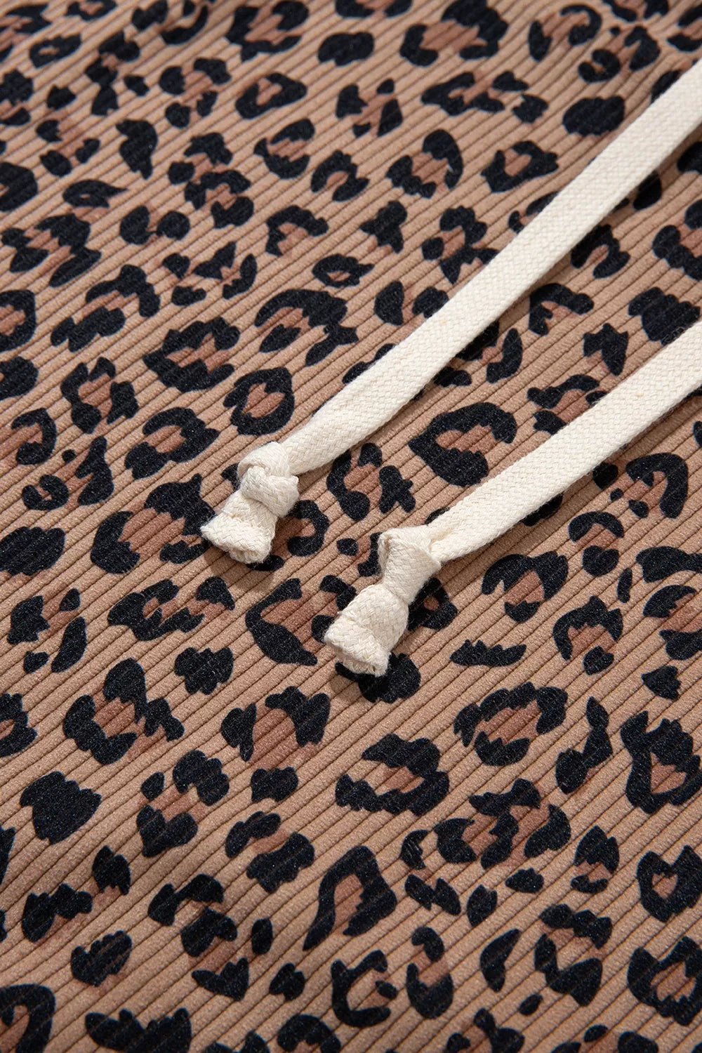 Leopard Print Quarter-Zip Hoodie