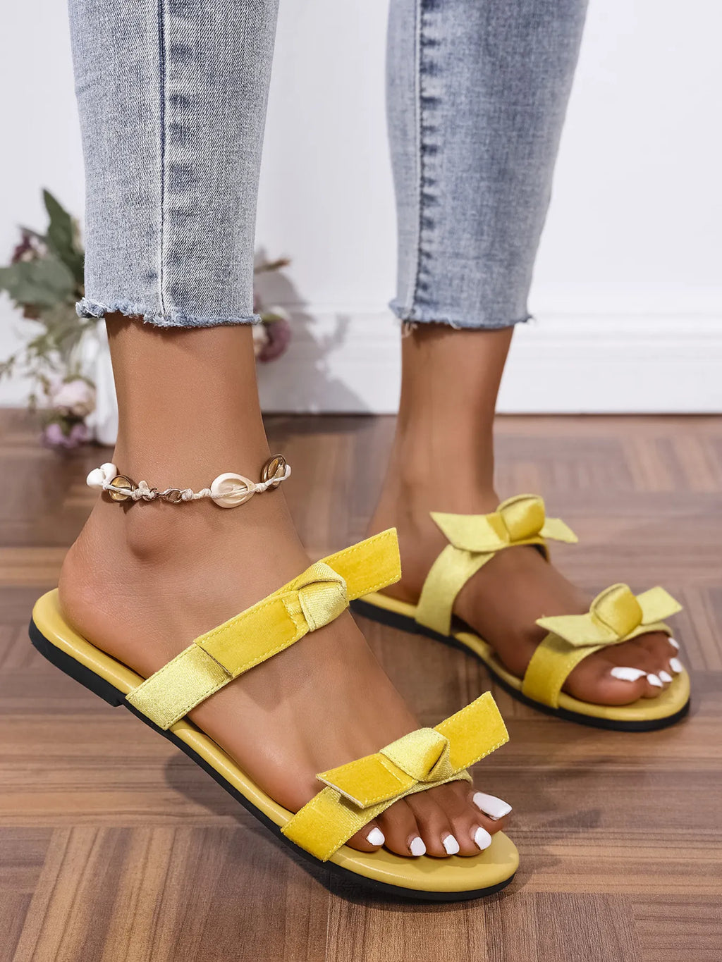 Double Strap Flat Sandals